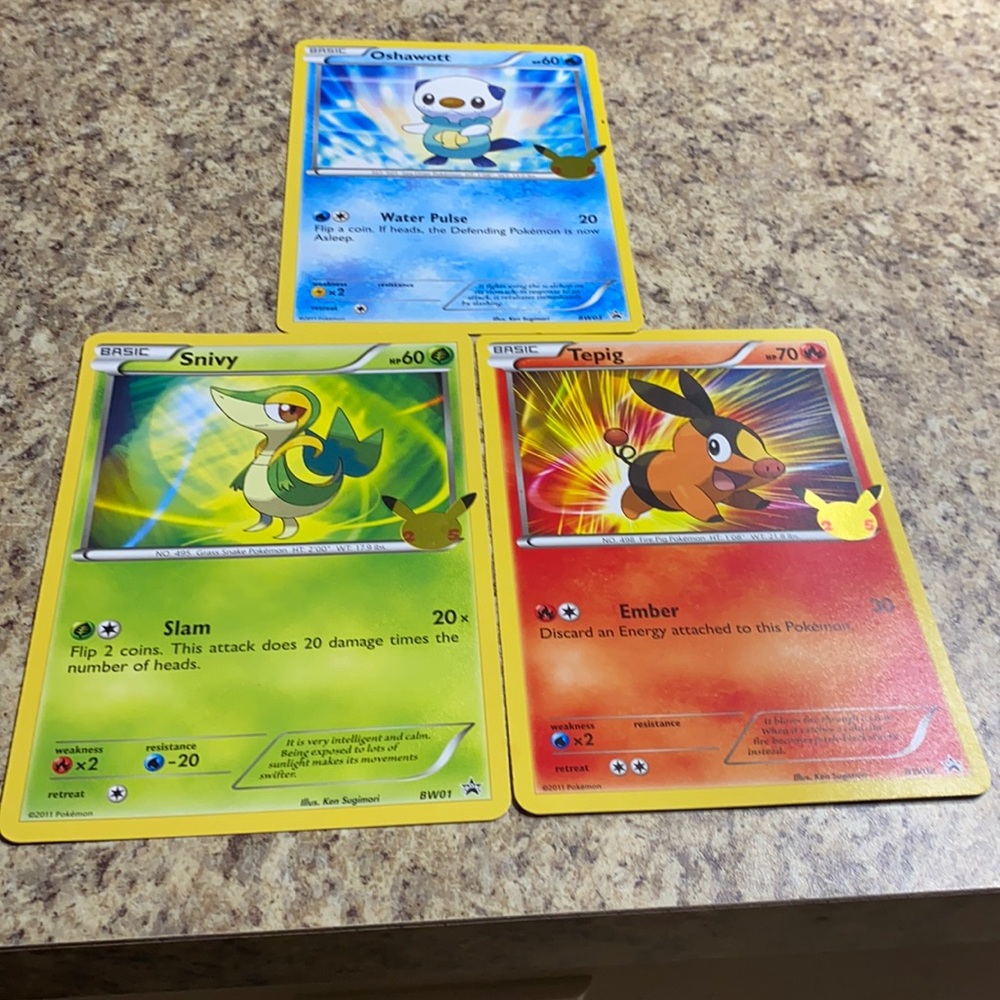 Three Jumbo Pokémon Cards